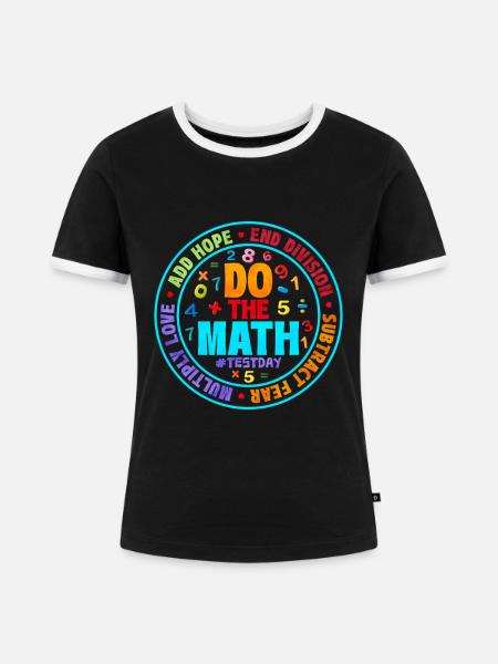 Mathe - Frauen Kontrast-T-Shirt - Schwarz/Weiß
