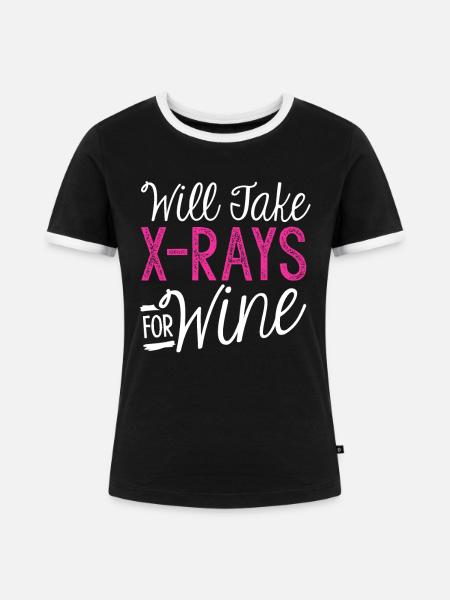 Xray Tech, Xray -Techniker - Frauen Kontrast-T-Shirt - Schwarz/Weiß