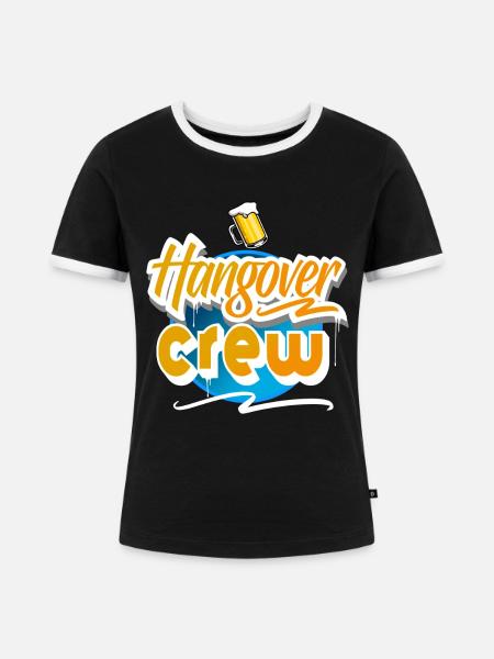 Hangover Crew - Frauen Kontrast-T-Shirt - Schwarz/Weiß