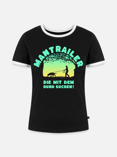 MANTRAILER SUNSET Frau - Frauen Kontrast-T-Shirt - Schwarz/Weiß