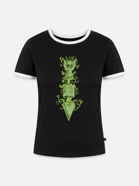 Die Herrschaft der Natur - Frauen Kontrast-T-Shirt - Schwarz/Weiß