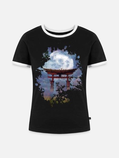 Tor - Frauen Kontrast-T-Shirt - Schwarz/Weiß