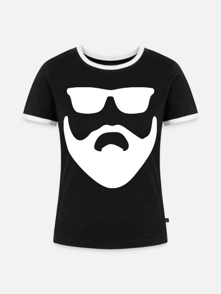 Cool Hipster - Frauen Kontrast-T-Shirt - Schwarz/Weiß