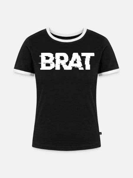 Brat - Frauen Kontrast-T-Shirt - Schwarz/Weiß