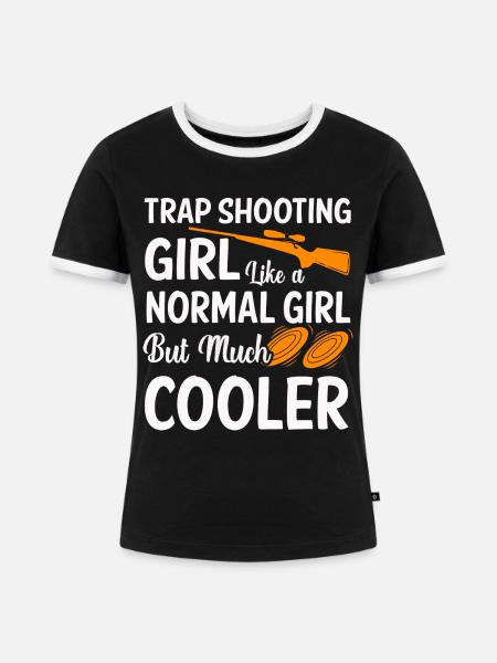 Fallenschießen - Frauen Kontrast-T-Shirt - Schwarz/Weiß