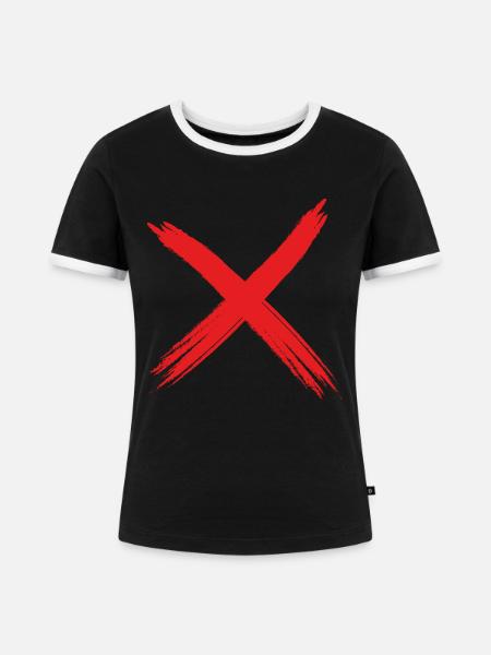 Ein klares Nein! - Frauen Kontrast-T-Shirt - Schwarz/Weiß