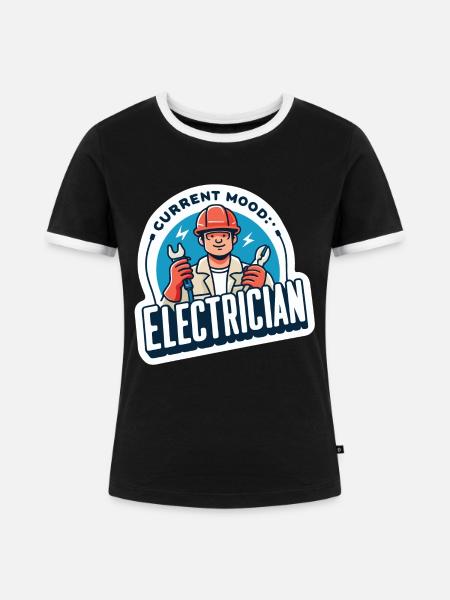 Aktuelle Stimmung Elektriker - Frauen Kontrast-T-Shirt - Schwarz/Weiß
