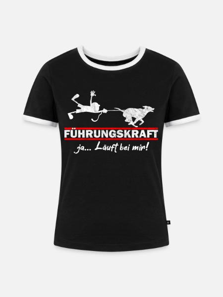 Führungskraft Hundebesitzer Hund Hunde - Frauen Kontrast-T-Shirt - Schwarz/Weiß