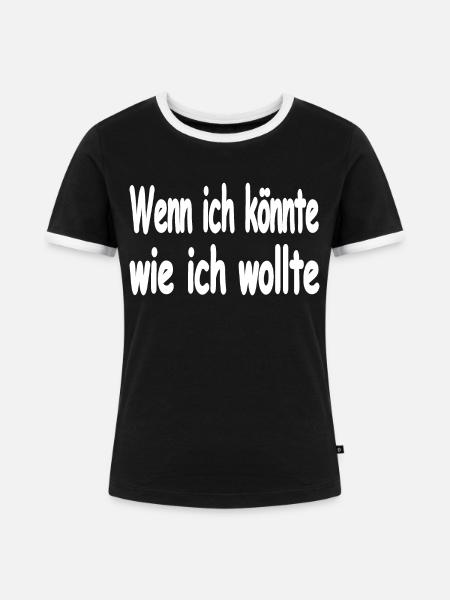 Party - Frauen Kontrast-T-Shirt - Schwarz/Weiß