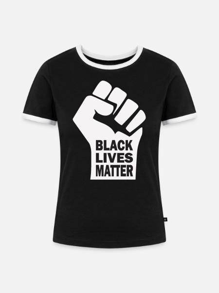 Black Lives Matter - Frauen Kontrast-T-Shirt - Schwarz/Weiß
