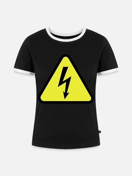 Strom - Frauen Kontrast-T-Shirt - Schwarz/Weiß