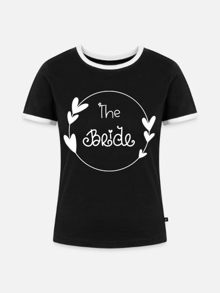 Die Braut - Frauen Kontrast-T-Shirt - Schwarz/Weiß