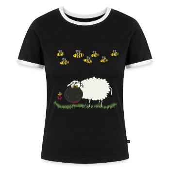 Naturschützer - Frauen Kontrast-T-Shirt - Schwarz/Weiß - Vorne - Selfina (174cm)