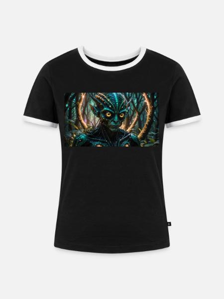Alien 3 - Frauen Kontrast-T-Shirt - Schwarz/Weiß