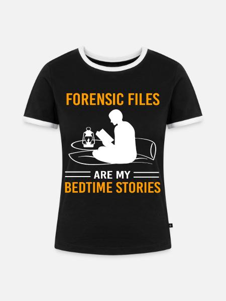 True Crime Krimi - Frauen Kontrast-T-Shirt - Schwarz/Weiß