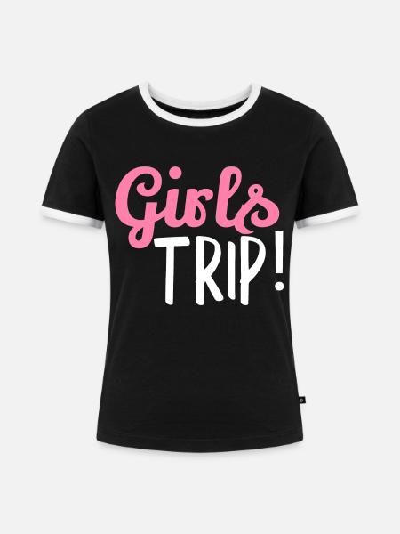 Girls Trip - Frauen Kontrast-T-Shirt - Schwarz/Weiß
