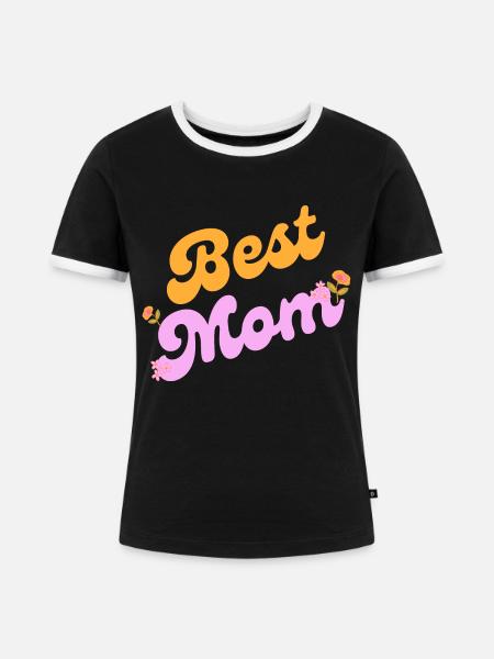Best Mom - Frauen Kontrast-T-Shirt - Schwarz/Weiß