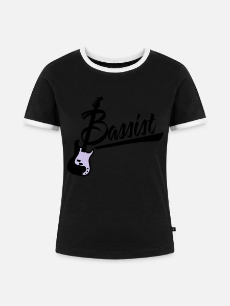 bassist - Frauen Kontrast-T-Shirt - Schwarz/Weiß