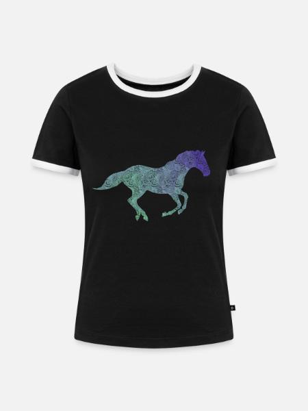 Beauty - Frauen Kontrast-T-Shirt - Schwarz/Weiß