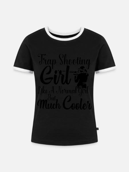 Trapschütze - Frauen Kontrast-T-Shirt - Schwarz/Weiß