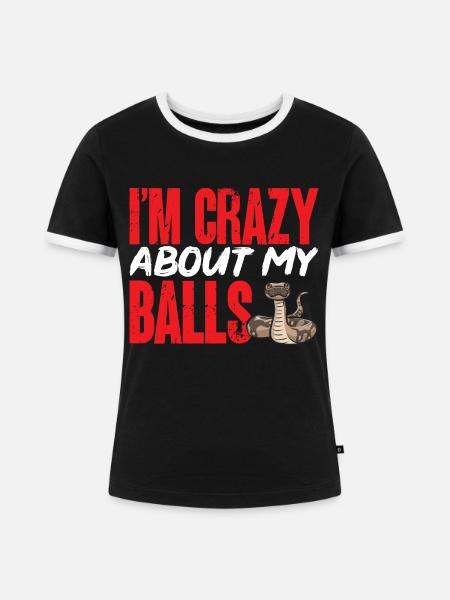 Ball Python Schlange Königspython - Frauen Kontrast-T-Shirt - Schwarz/Weiß