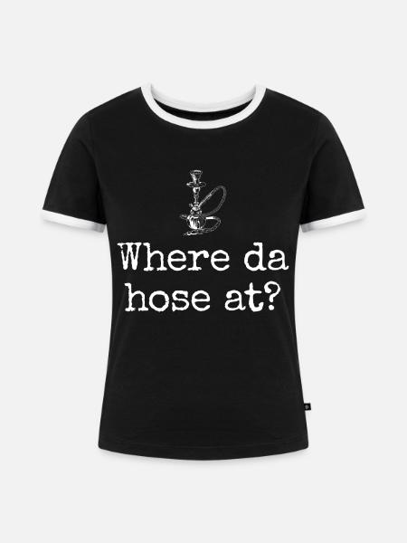 Lustiger Shisha-Look für Fans - Frauen Kontrast-T-Shirt - Schwarz/Weiß