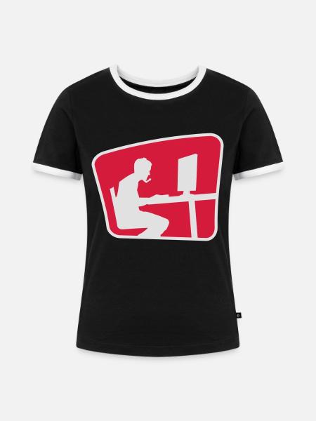 esports_2011b2c - Frauen Kontrast-T-Shirt - Schwarz/Weiß