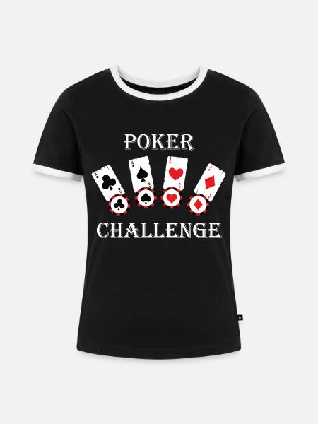 Poker Challenge - Frauen Kontrast-T-Shirt - Schwarz/Weiß