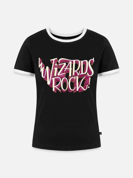 Wizards Rock - Frauen Kontrast-T-Shirt - Schwarz/Weiß