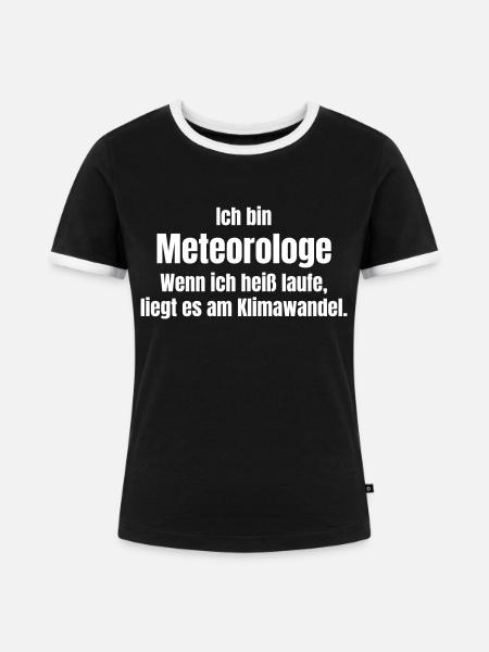 Meteorologe - Frauen Kontrast-T-Shirt - Schwarz/Weiß