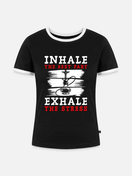 Sisha Tabak Türkisch - Frauen Kontrast-T-Shirt - Schwarz/Weiß