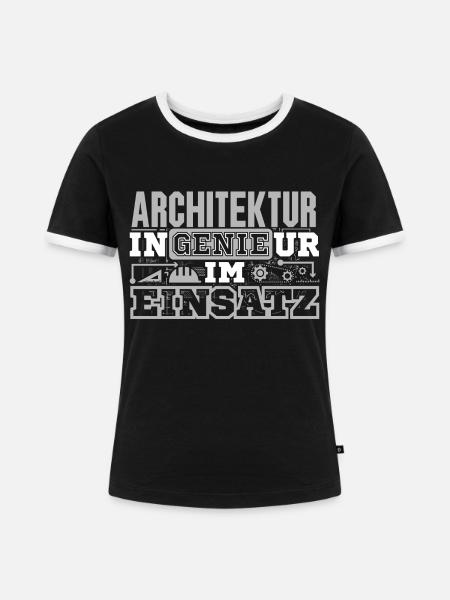 Architektur - Genie - Frauen Kontrast-T-Shirt - Schwarz/Weiß