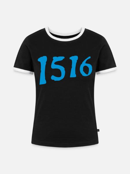 1516_vec_1 de - Frauen Kontrast-T-Shirt - Schwarz/Weiß