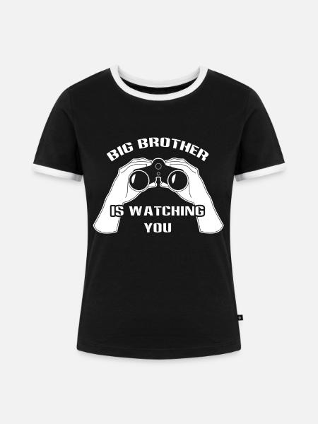big brother - Frauen Kontrast-T-Shirt - Schwarz/Weiß