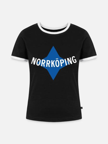 Norrköping - Frauen Kontrast-T-Shirt - Schwarz/Weiß