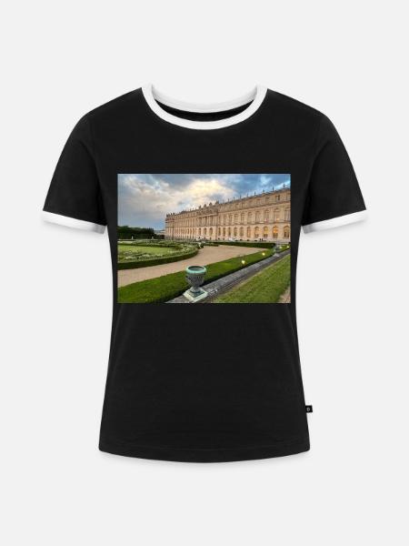 Schloss Versailles - Frauen Kontrast-T-Shirt - Schwarz/Weiß
