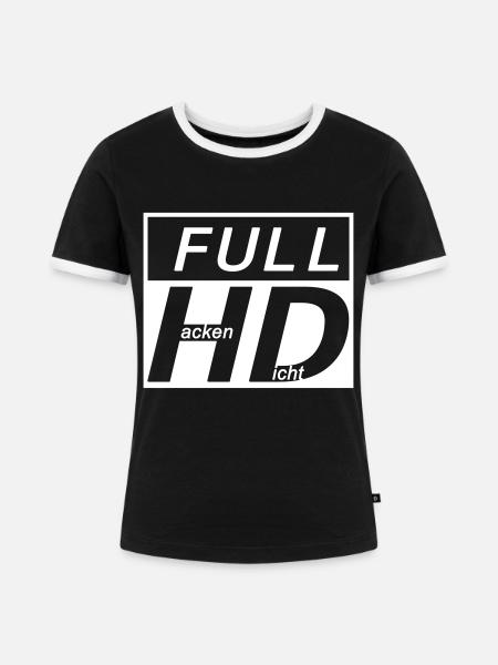 HD - Hacke Dicht - Frauen Kontrast-T-Shirt - Schwarz/Weiß