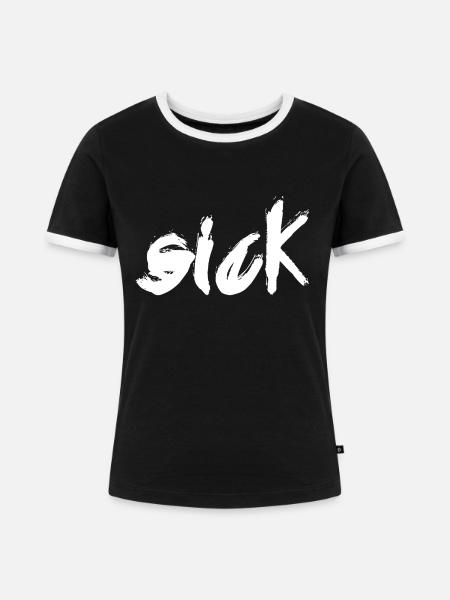 krank - Frauen Kontrast-T-Shirt - Schwarz/Weiß