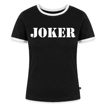Joker - Frauen Kontrast-T-Shirt - Schwarz/Weiß - Vorne - Selfina (174cm)