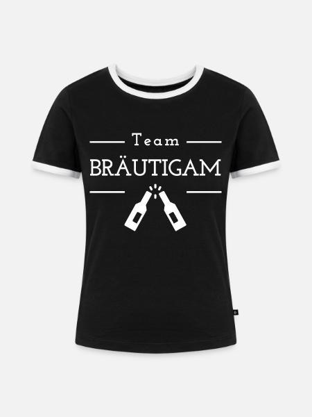 Team Bräutigam - Frauen Kontrast-T-Shirt - Schwarz/Weiß