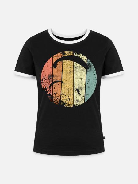 Paragliding - Frauen Kontrast-T-Shirt - Schwarz/Weiß