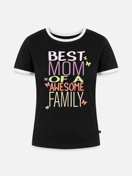 Beste Mama - Frauen Kontrast-T-Shirt - Schwarz/Weiß