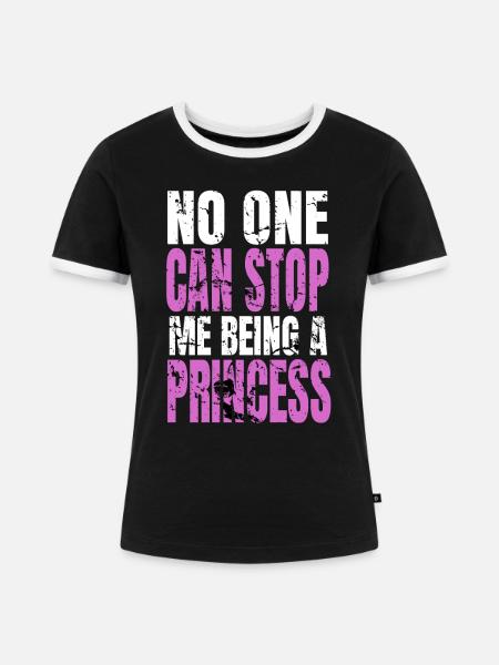 Prinzessin - Frauen Kontrast-T-Shirt - Schwarz/Weiß