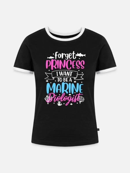Meeresbiologie - Frauen Kontrast-T-Shirt - Schwarz/Weiß