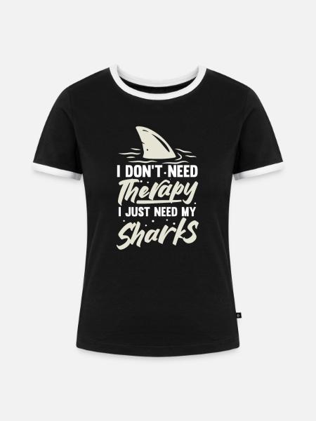 Meeresbiologie - Frauen Kontrast-T-Shirt - Schwarz/Weiß