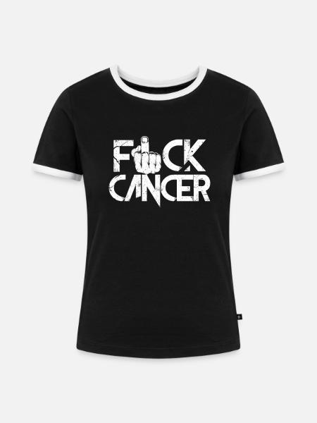 Krebs - Frauen Kontrast-T-Shirt - Schwarz/Weiß