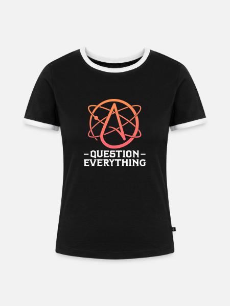Atheist - Frauen Kontrast-T-Shirt - Schwarz/Weiß