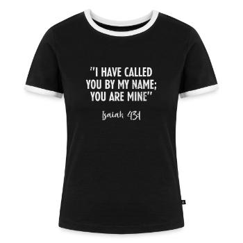 Bibel - Frauen Kontrast-T-Shirt - Schwarz/Weiß - Vorne - Selfina (174cm)