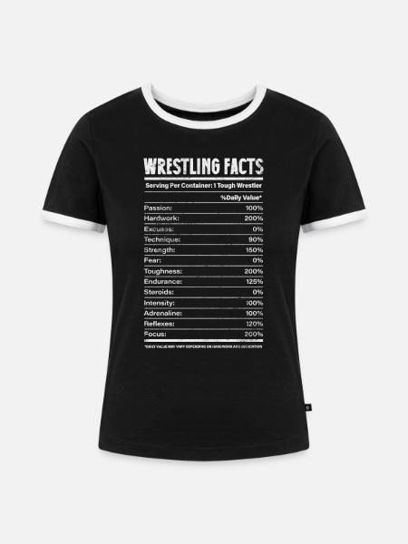 Wrestling - Frauen Kontrast-T-Shirt - Schwarz/Weiß