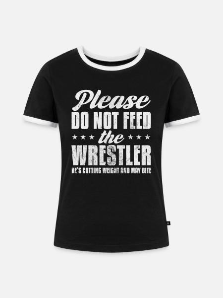 Wrestling - Frauen Kontrast-T-Shirt - Schwarz/Weiß